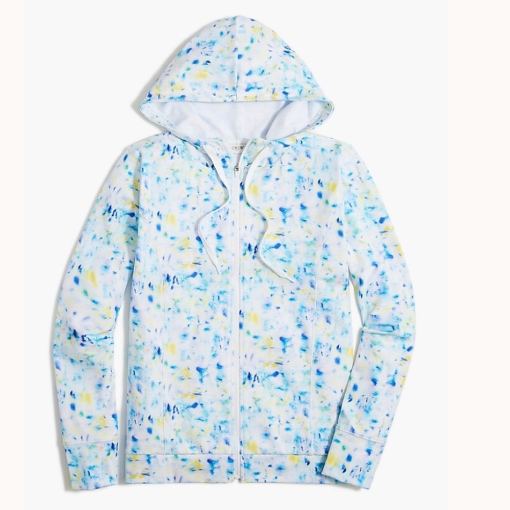 Small JCREW tie dye active full zip hoodie